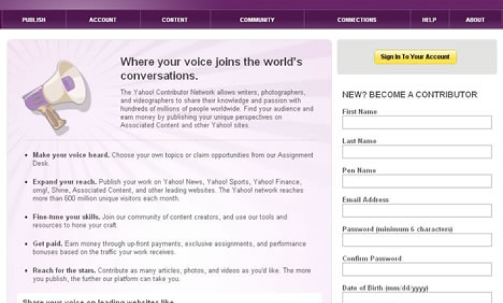 Yahoo Contributor Network