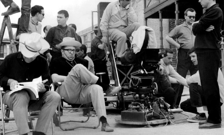 Sergio Leone and crew
